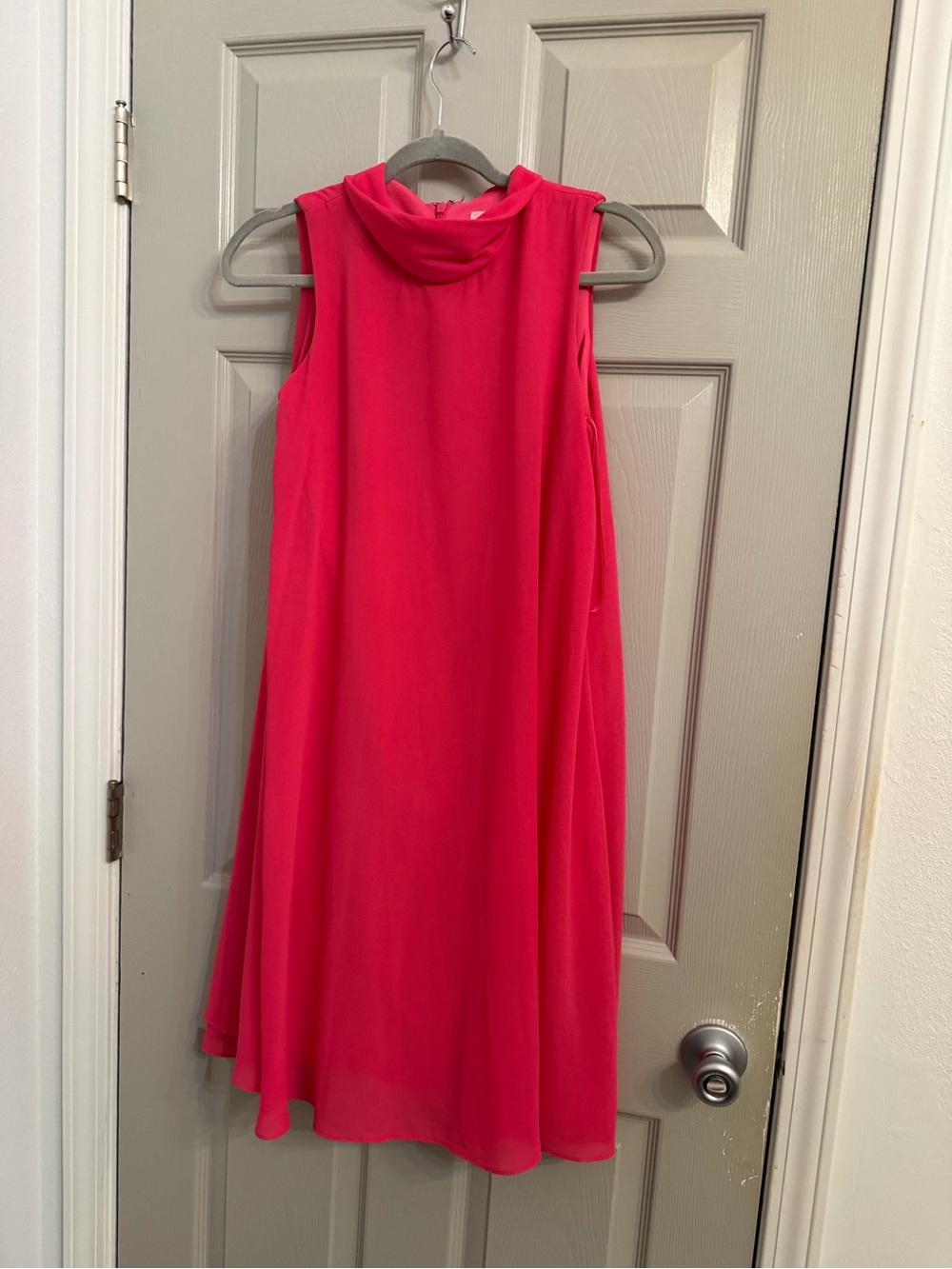 Stunning Eliza J  Pink Sleeveless Midi Dress with High Neck.